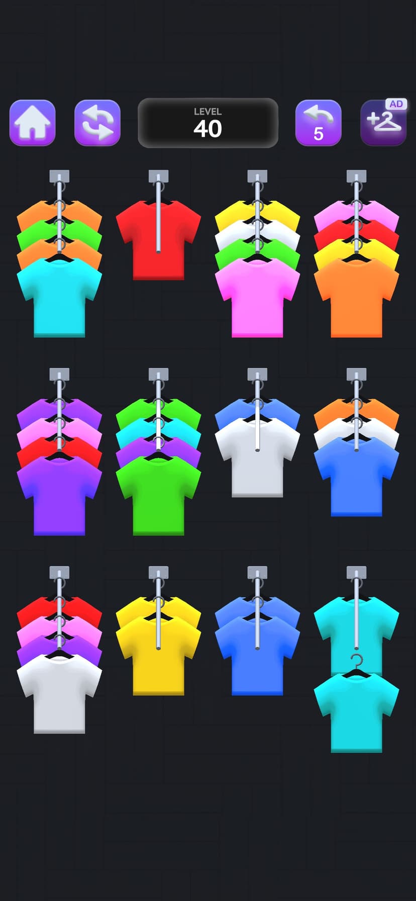 Clothes Sort Puzzle screenshot 1 - screenshot