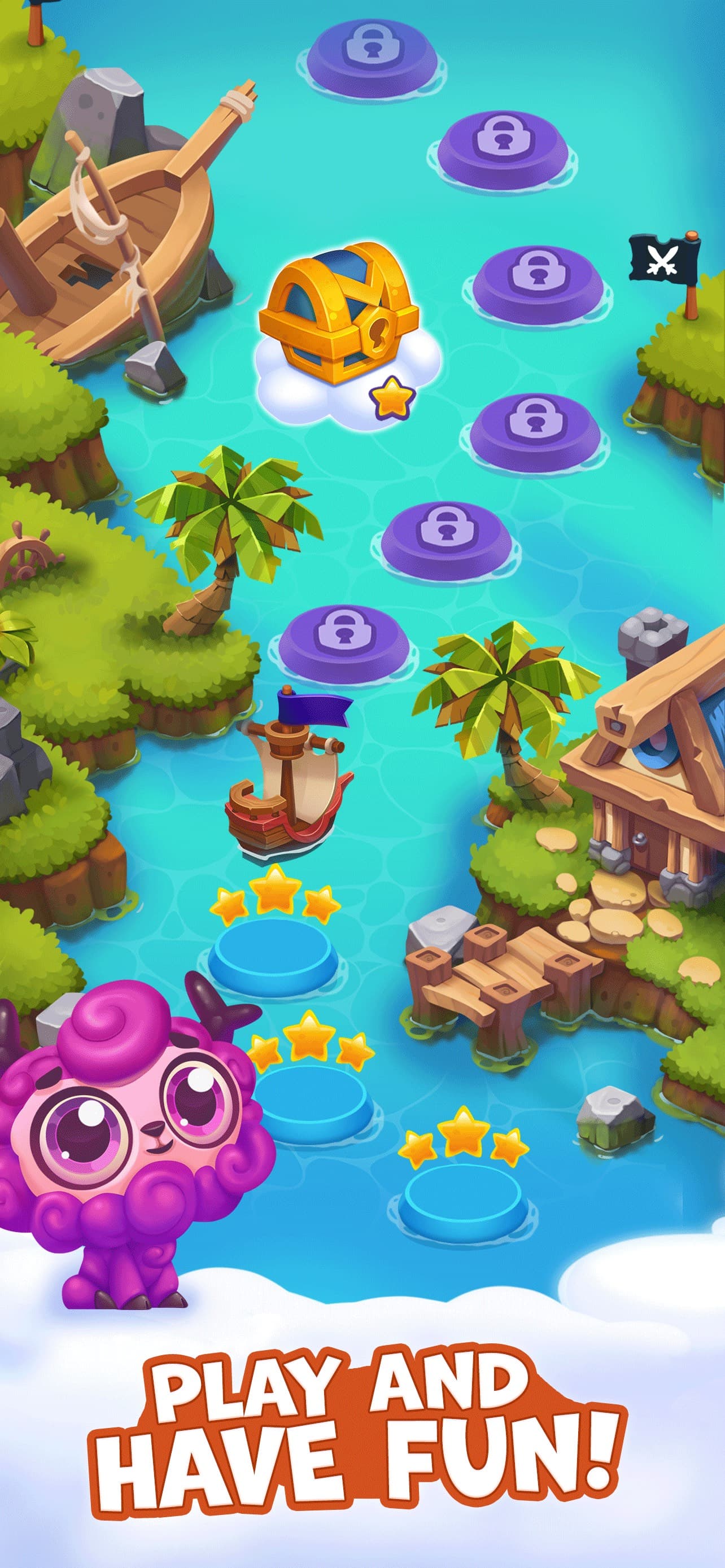 Pirate Treasures - Gems Puzzle screenshot 1 - screenshot