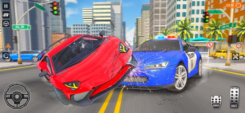 Police Chase Game: Car Crash screenshot 3 - screenshot