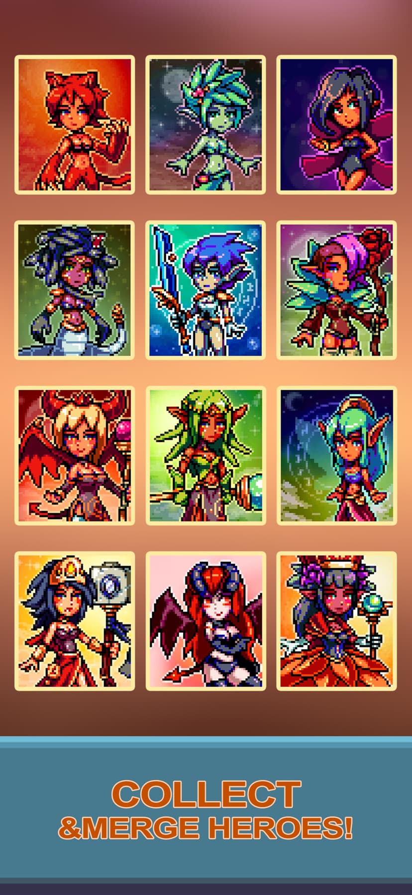 Idle Pixel Heroes: Idle Merge screenshot 1 - screenshot