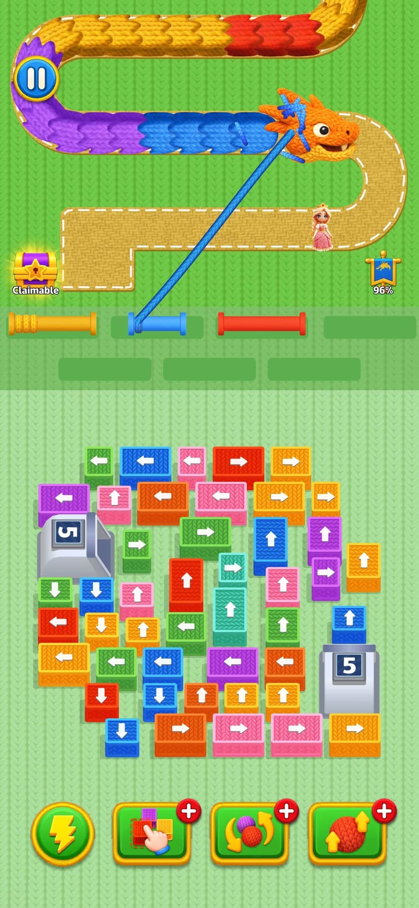 Worm Jam - 3D Wool Dragon Out screenshot 1 - screenshot