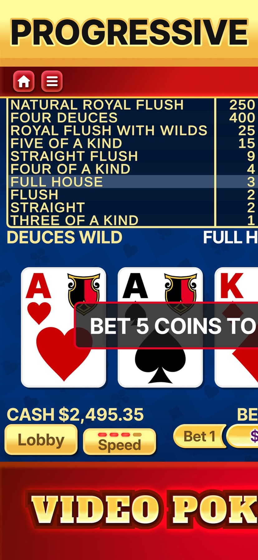 Video Poker Deluxe screenshot 4 - screenshot