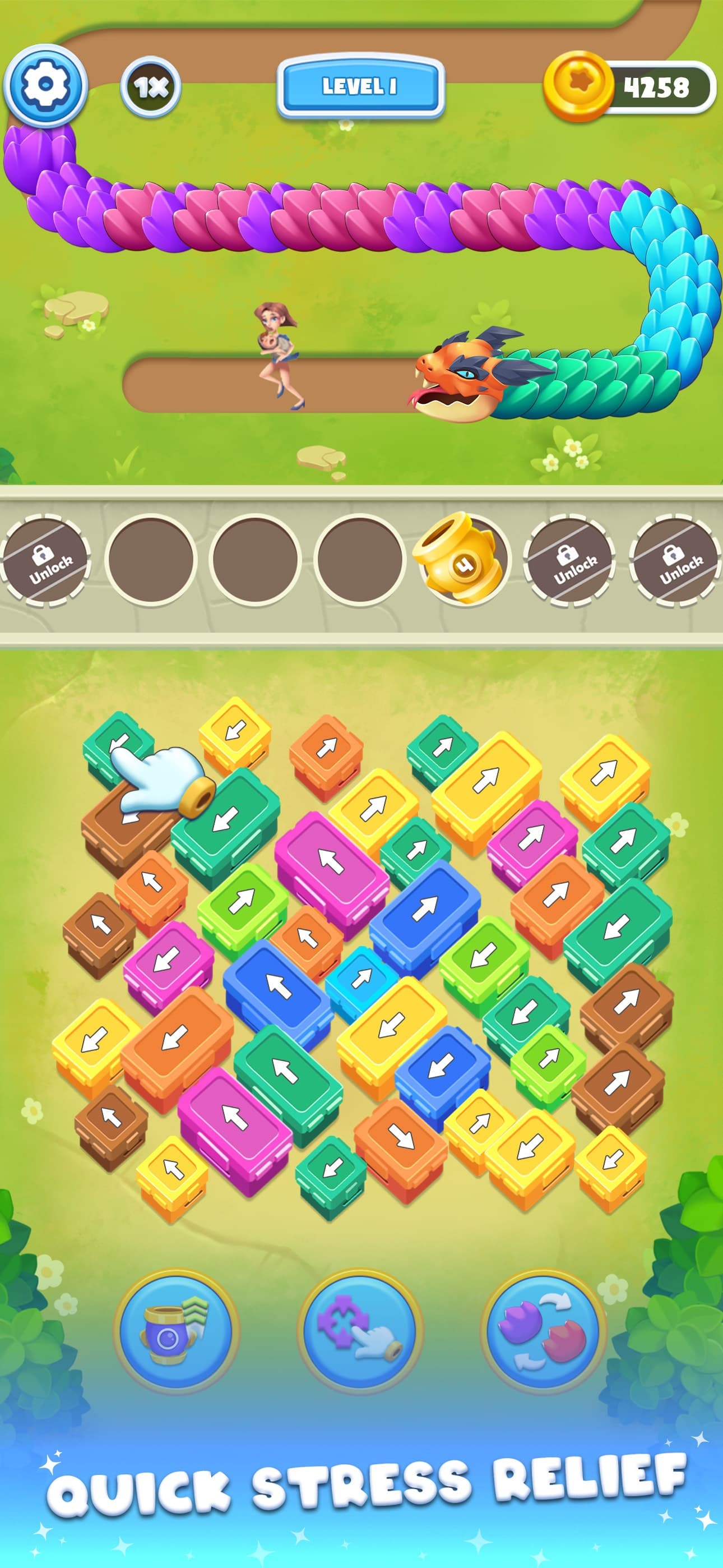 Snake Out Color Puzzle screenshot 1 - screenshot