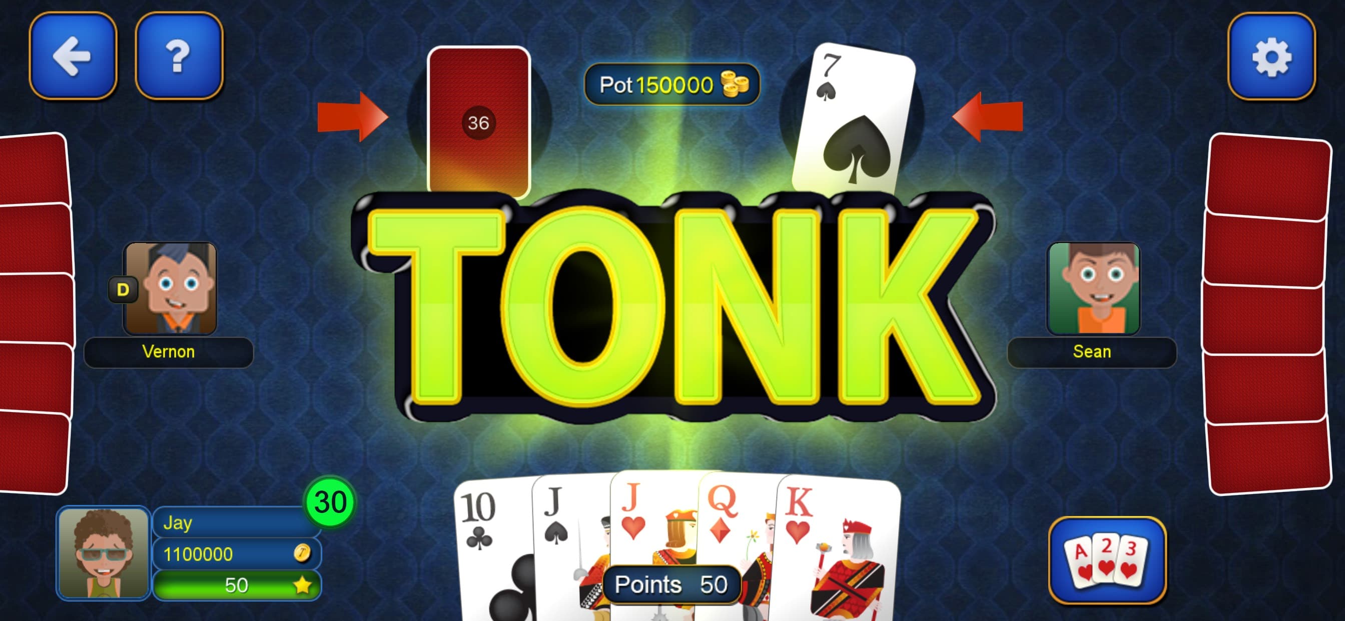 Tonk: classic card game screenshot 1 - screenshot