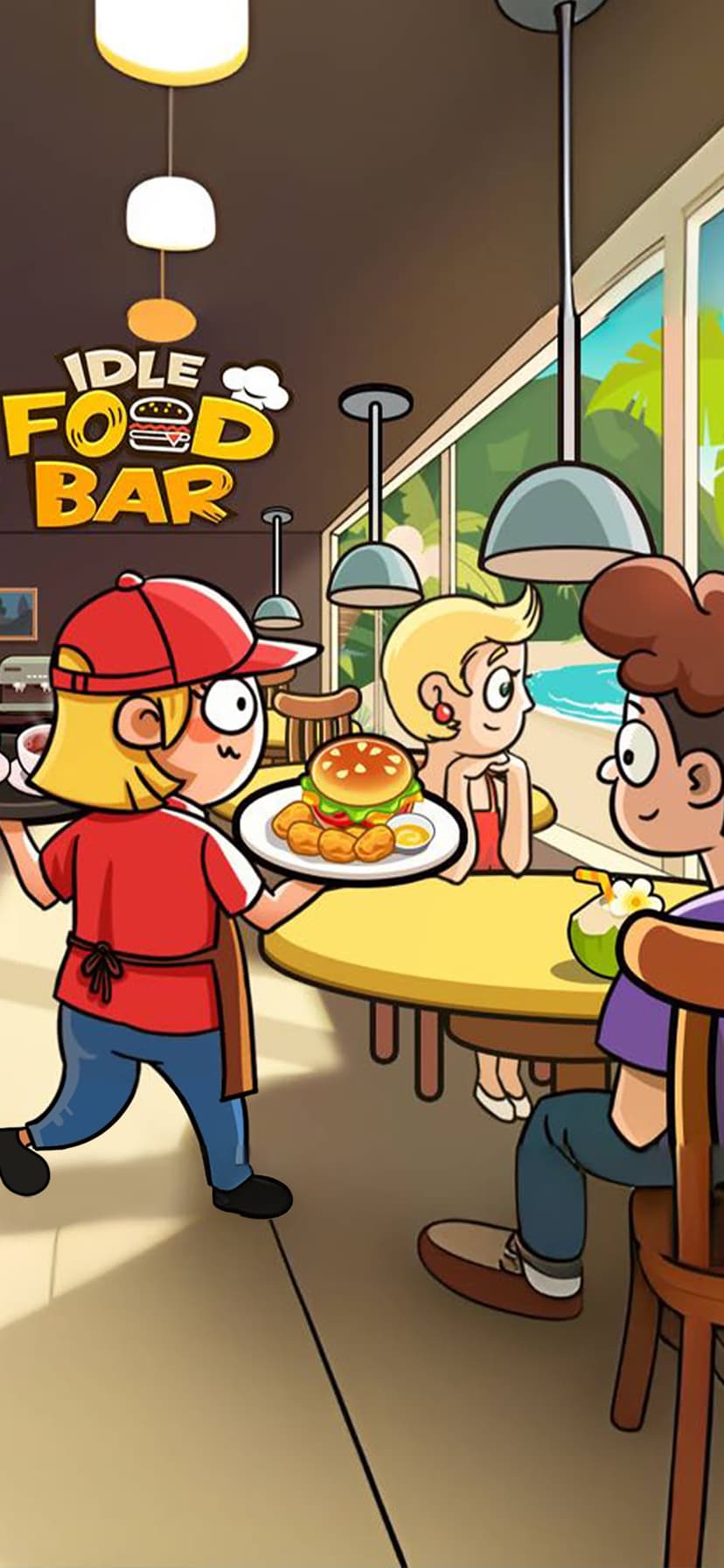 Idle Food Bar: Olivia & Oliver screenshot 1 - screenshot