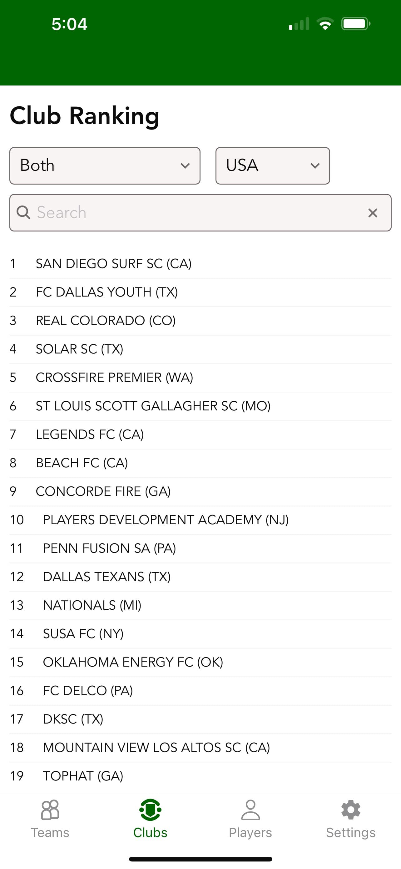 Soccer Rankings screenshot 4 - screenshot