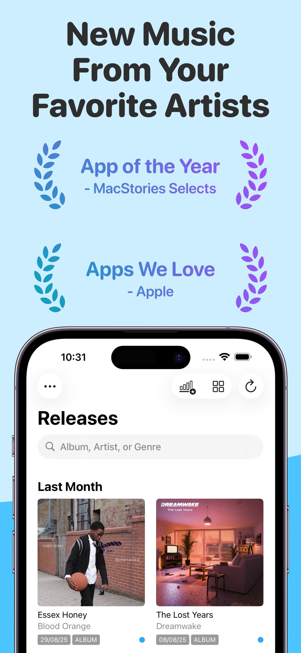 MusicHarbor - Track New Music screenshot 1 - screenshot