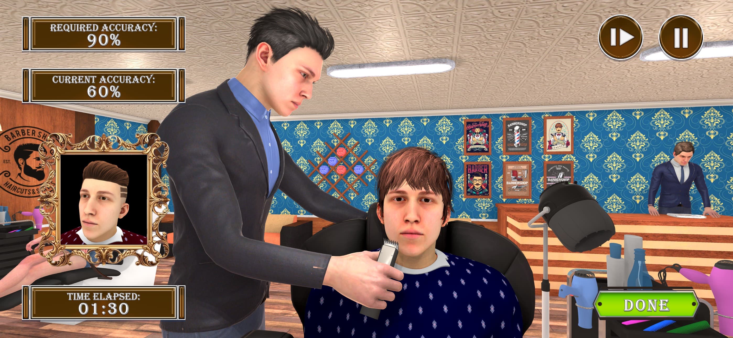 Barber Shop Hair Cut Salon Sim screenshot 2 - screenshot