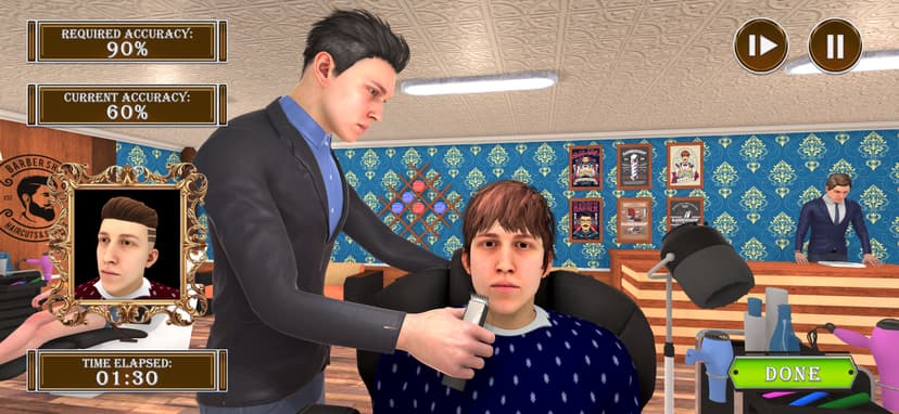 Barber Shop Hair Cut Salon Sim screenshot 2 - screenshot