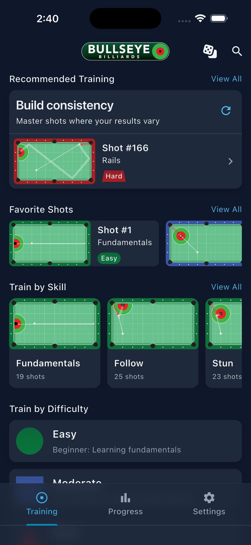 Bullseye Billiards screenshot 1 - screenshot