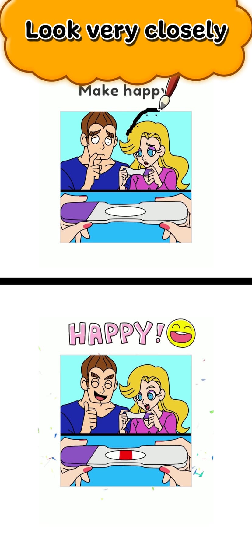 Draw Happy Baby : Puzzle Game screenshot 3 - screenshot