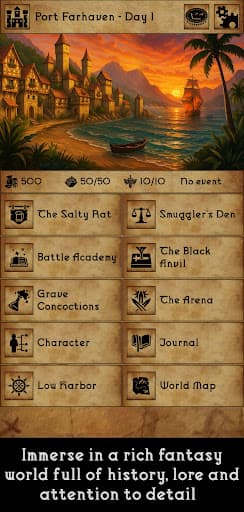 Grim Tides - Old School RPG screenshot 1 - screenshot