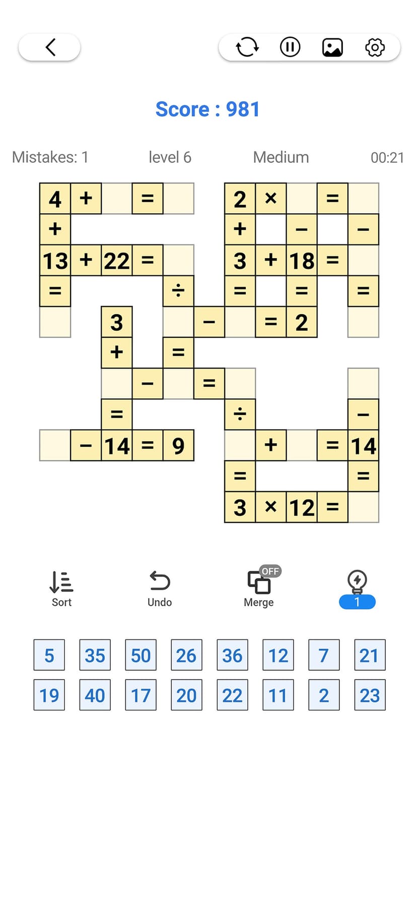 Cross Number - Math Puzzle screenshot 4 - screenshot