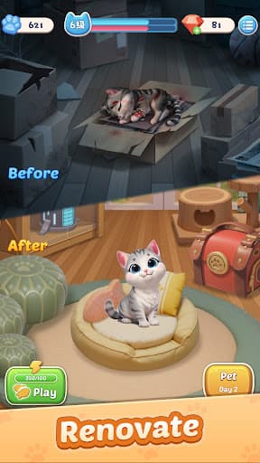 Meowment: Merge & Makeover screenshot 11 - screenshot