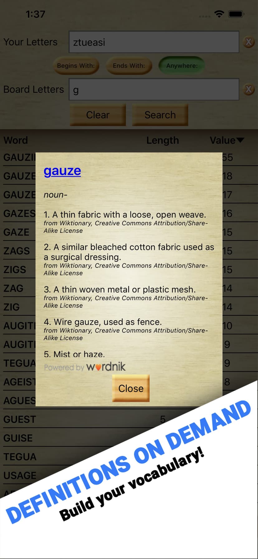 Word Breaker - Scrabble Cheat screenshot 4 - screenshot