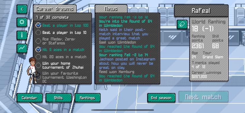 Pixel Pro Tennis screenshot 4 - screenshot