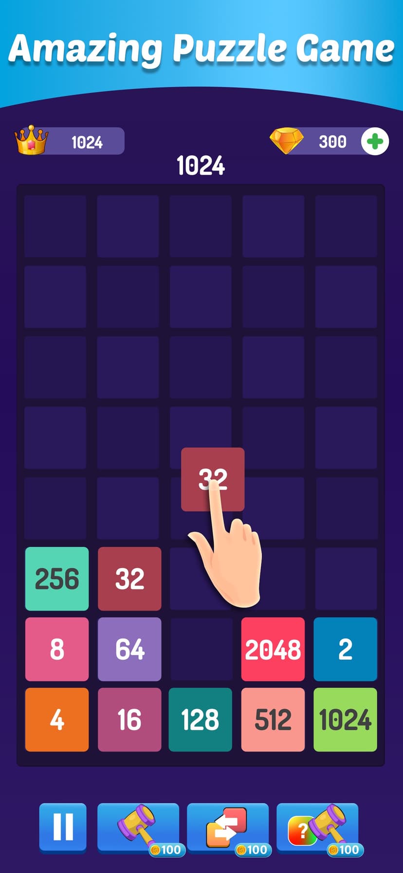 Match the Number - 2048 Game screenshot 2 - screenshot