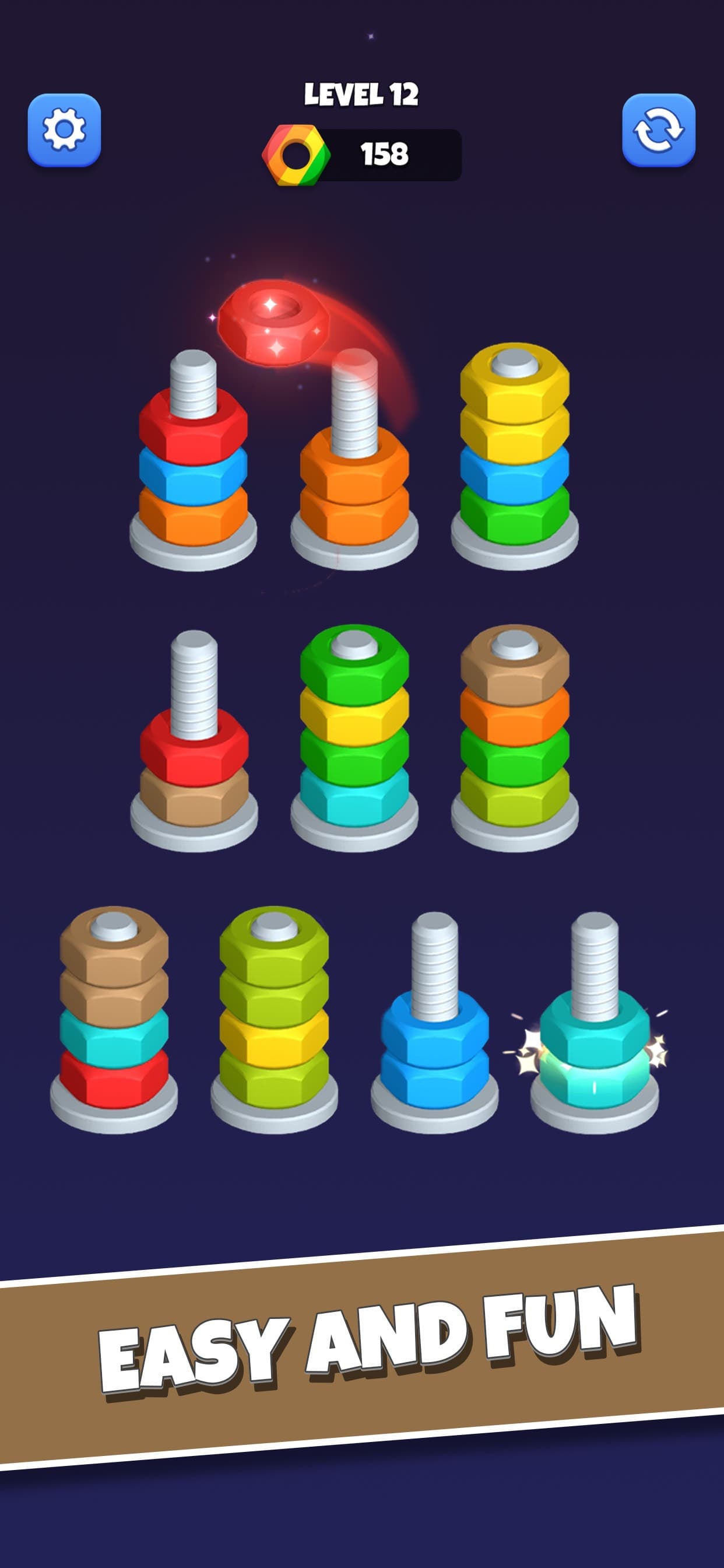 Nut Sort-Color Puzzle Games screenshot 3 - screenshot