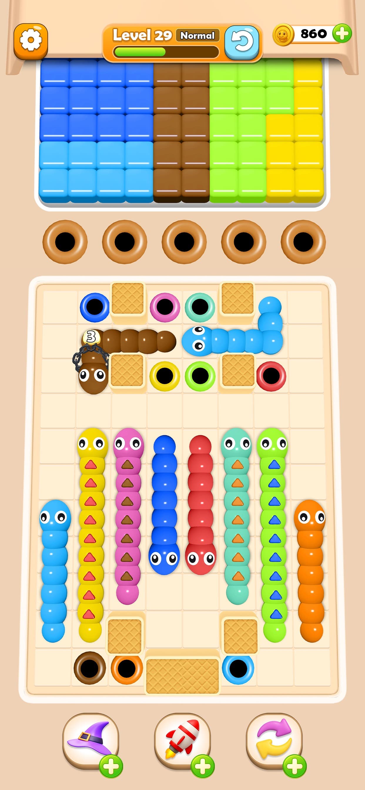Worm Color Blast screenshot 6 - screenshot