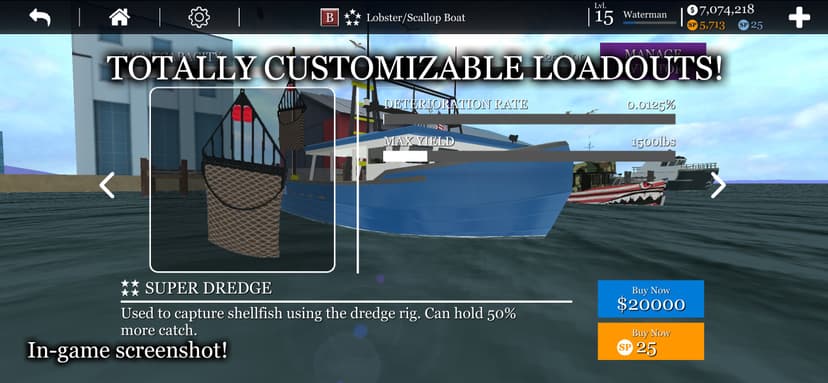UCaptain Fishing Boat Game screenshot 5 - screenshot