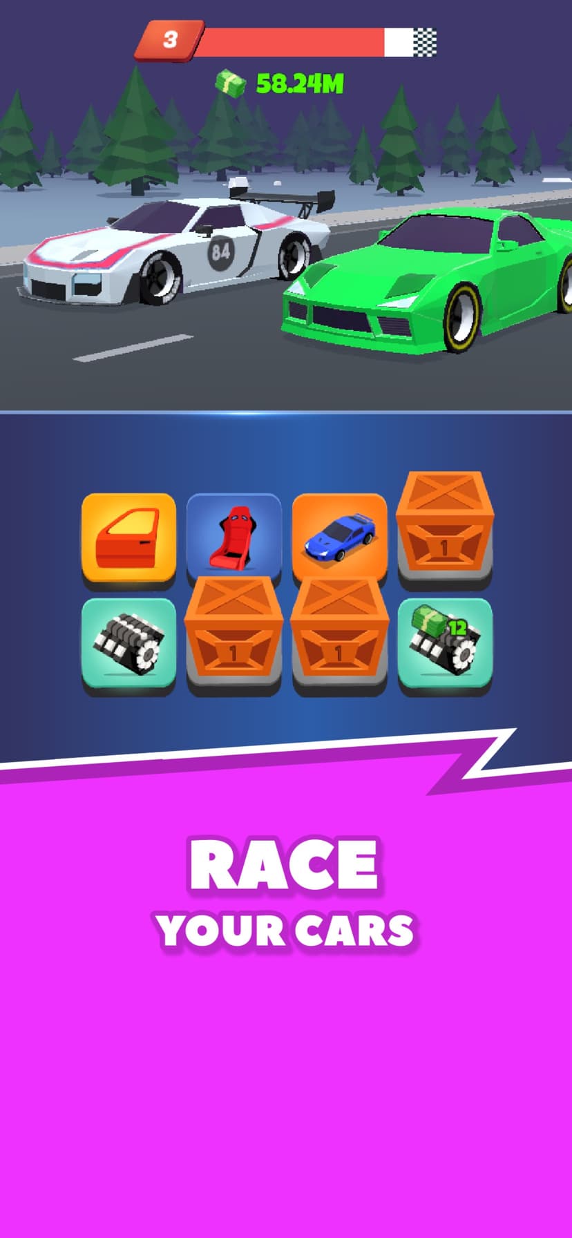 Night Race - Idle Car Merger screenshot 3 - screenshot