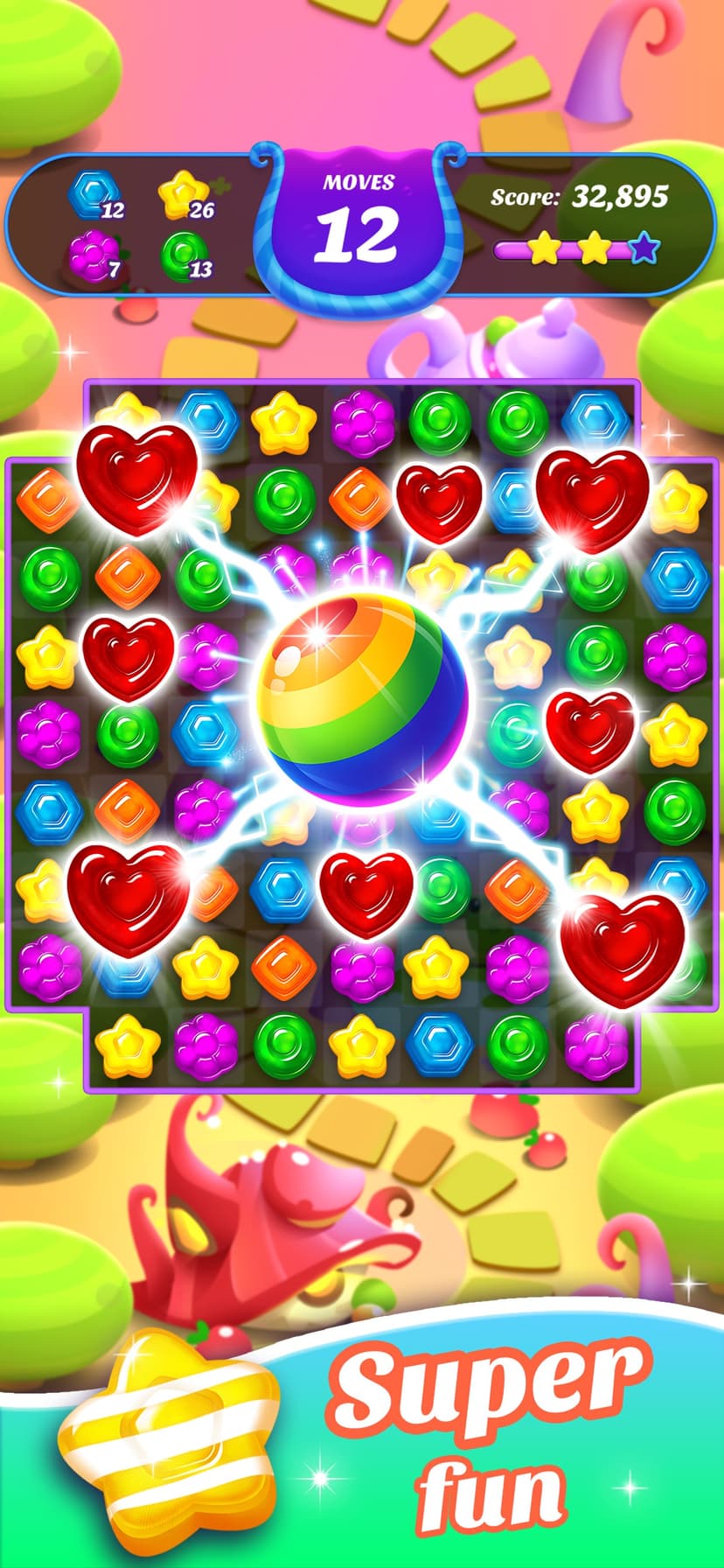 Gummy Candy Blast！Match 3 Game screenshot 1 - screenshot