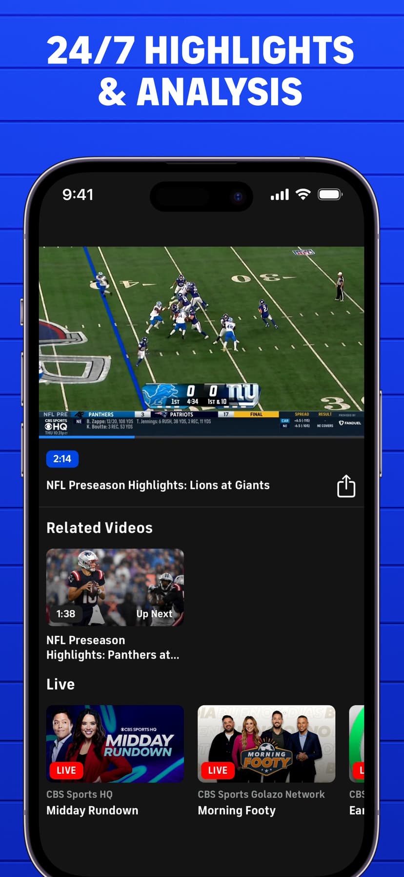 CBS Sports App: Scores & News screenshot 4 - screenshot