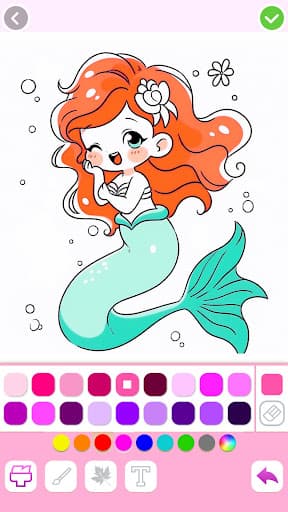 Mermaid Coloring:Mermaid games screenshot 2 - screenshot
