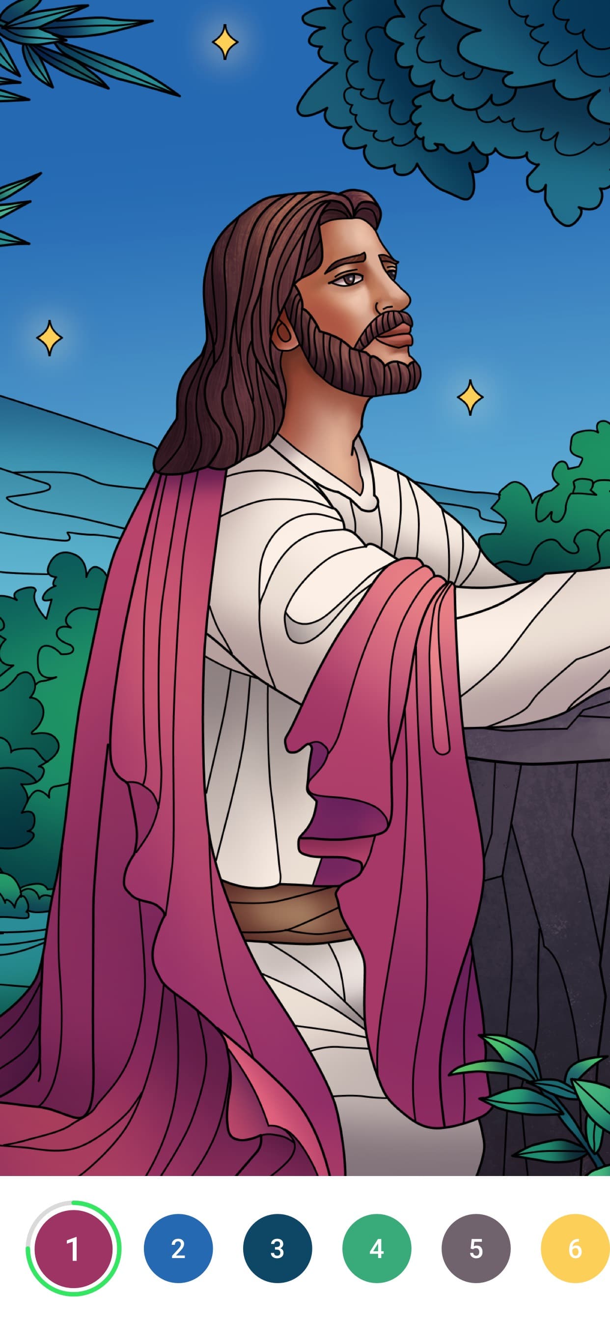 Bible Color - Paint by Number screenshot 1 - screenshot