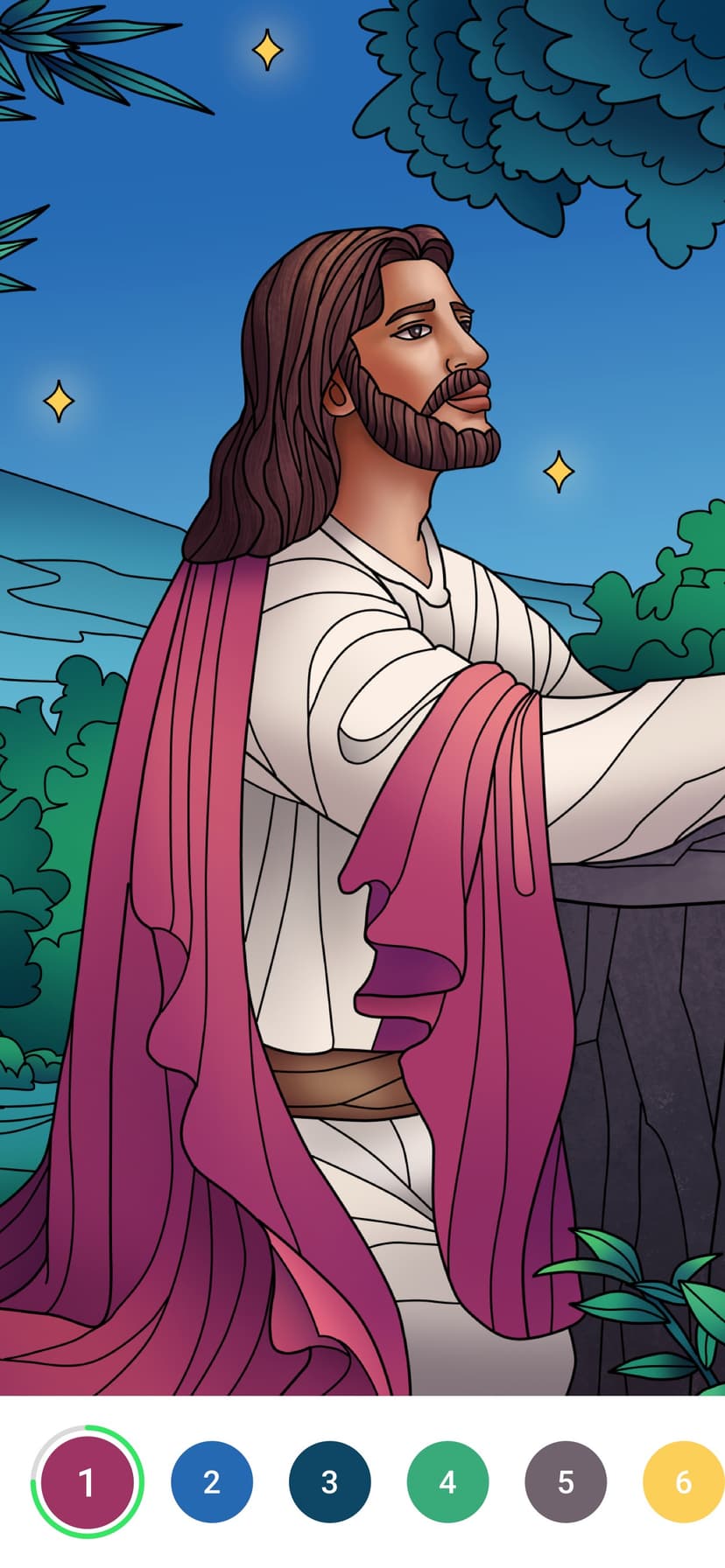 Bible Color - Paint by Number screenshot 1 - screenshot