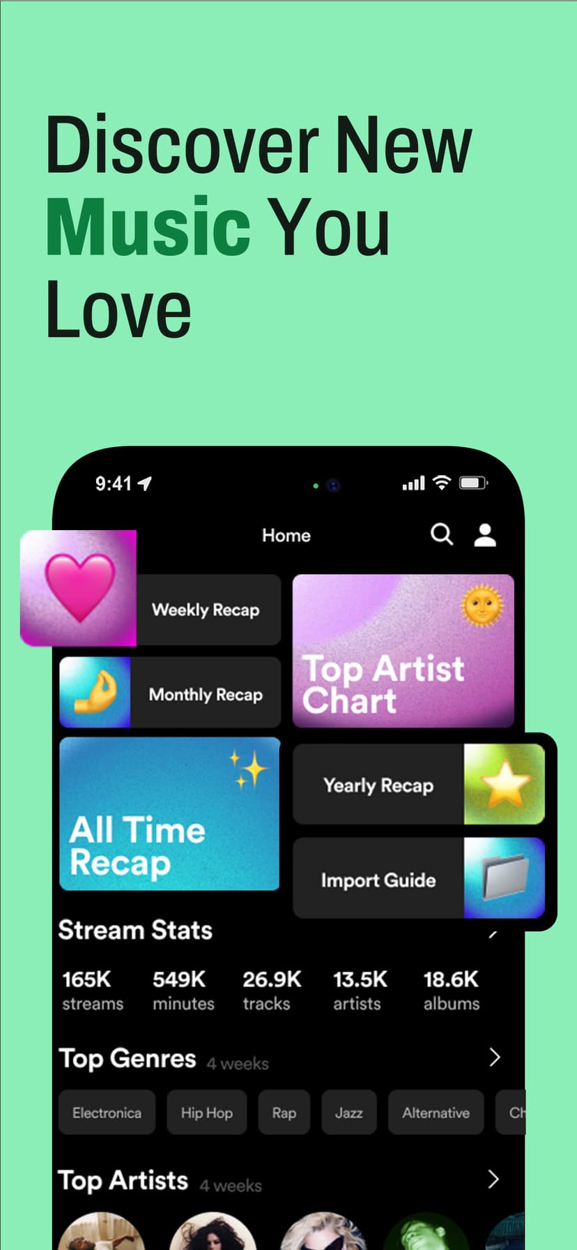 Must.fm for Spotify Stats screenshot 1 - screenshot