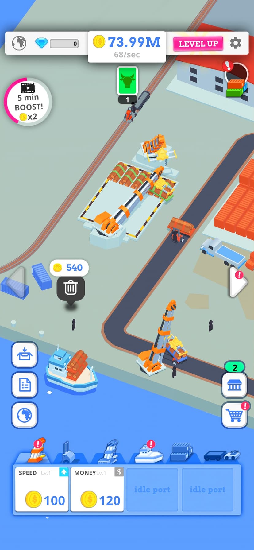 Idle Port - Sea game screenshot 1 - screenshot