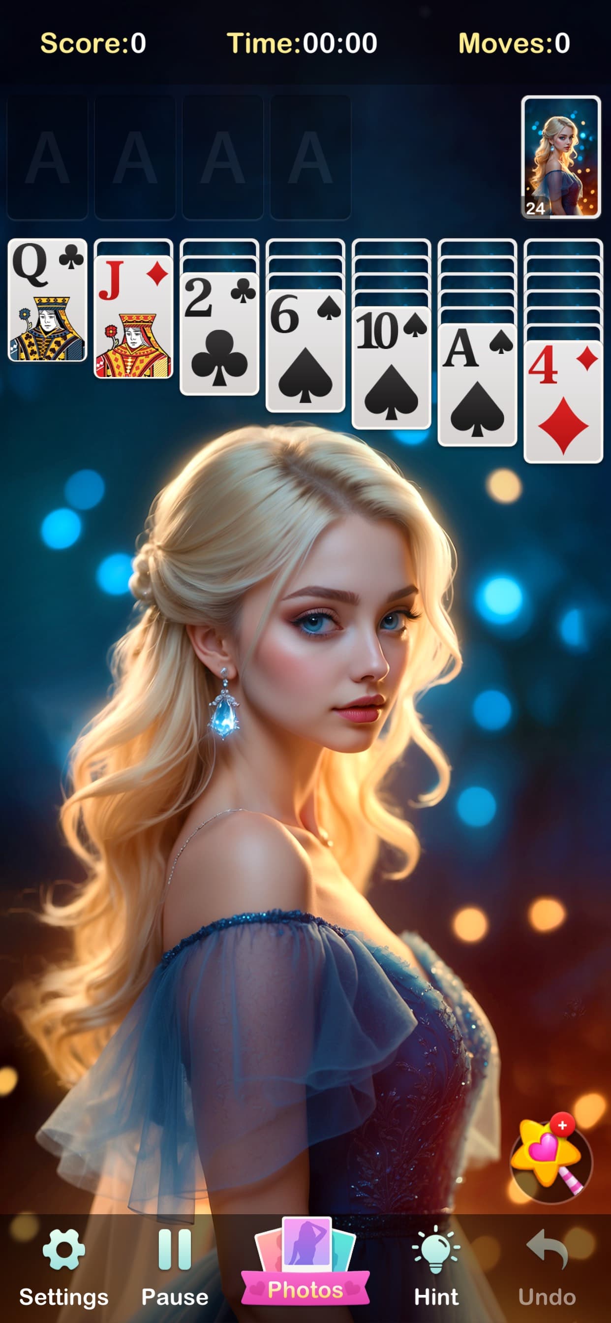 Solitaire Girls: Card Games screenshot 1 - screenshot