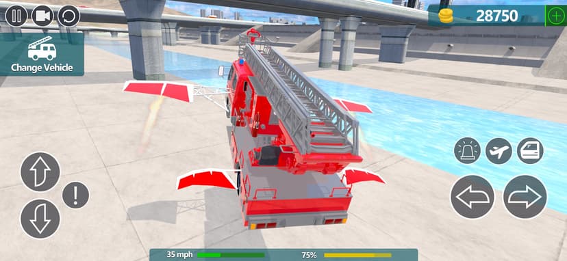 Fire Truck Flying Car screenshot 2 - screenshot