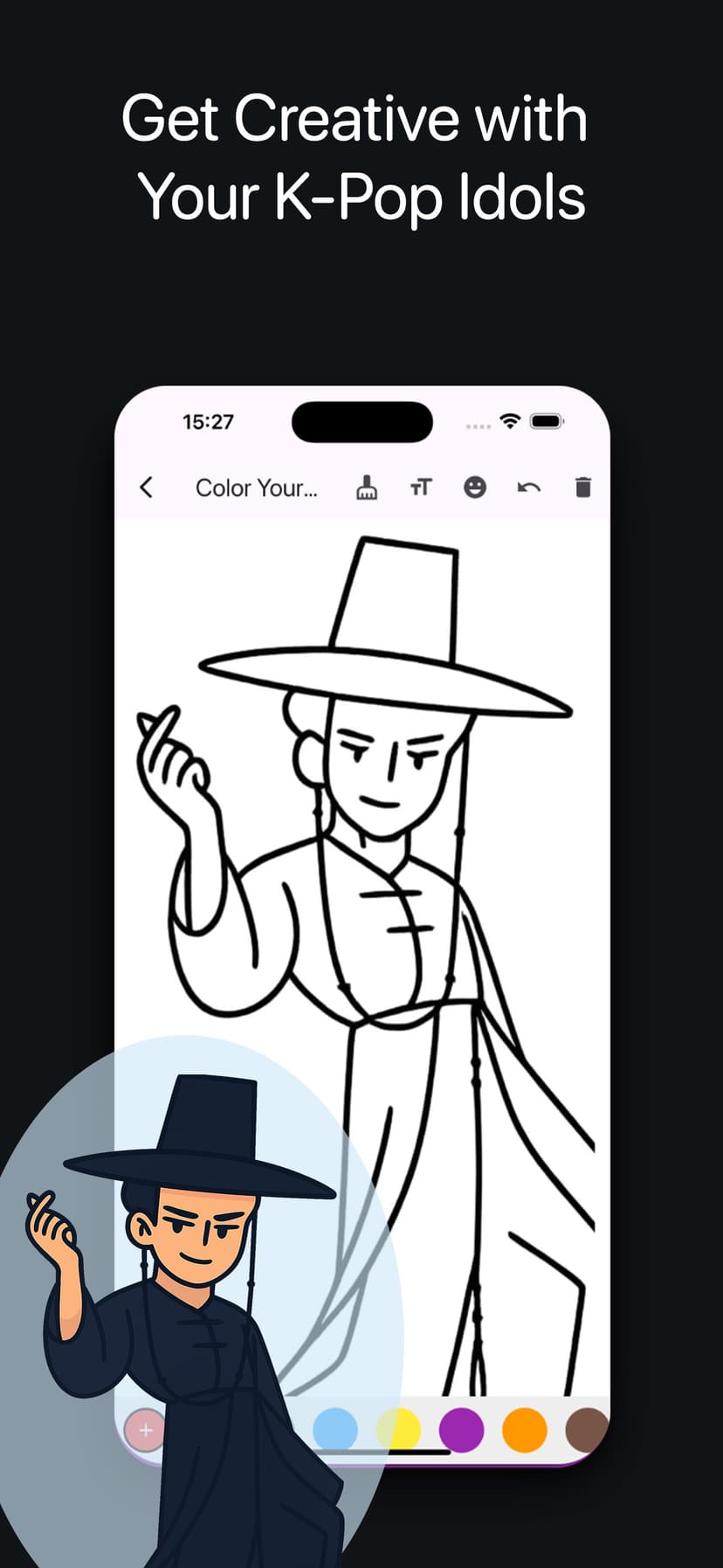 Kpop Quiz & Coloring Game screenshot 1 - screenshot