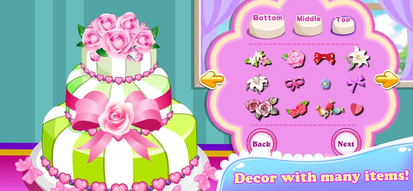 Rose Wedding Cake Cooking Game screenshot 1 - screenshot