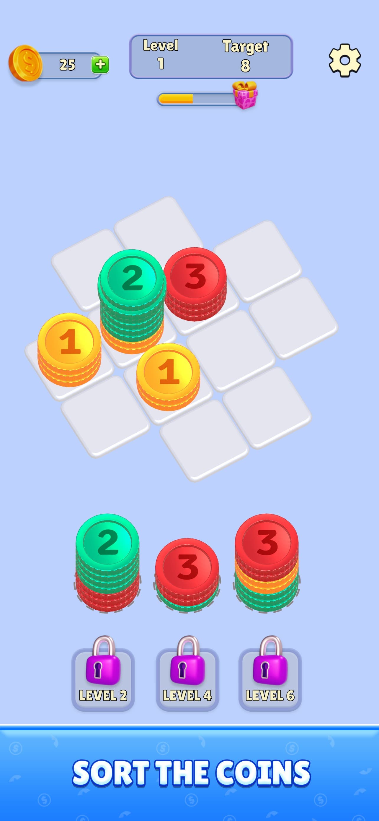 Coin Stack Puzzle screenshot 1 - screenshot