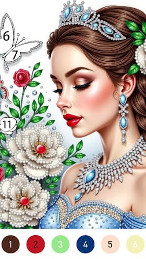 Gown Color by Number Book screenshot 3 - screenshot
