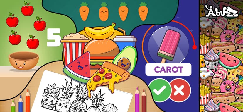 Kids puzzle games - learn food screenshot 1 - screenshot
