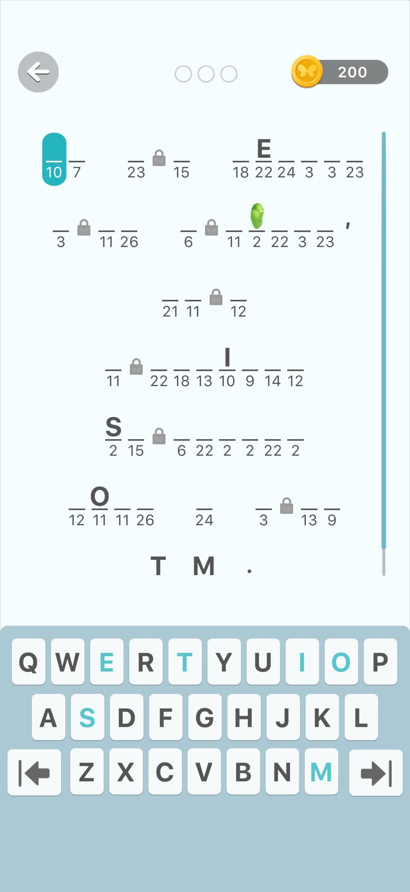 Decoding Word Puzzle screenshot 1 - screenshot