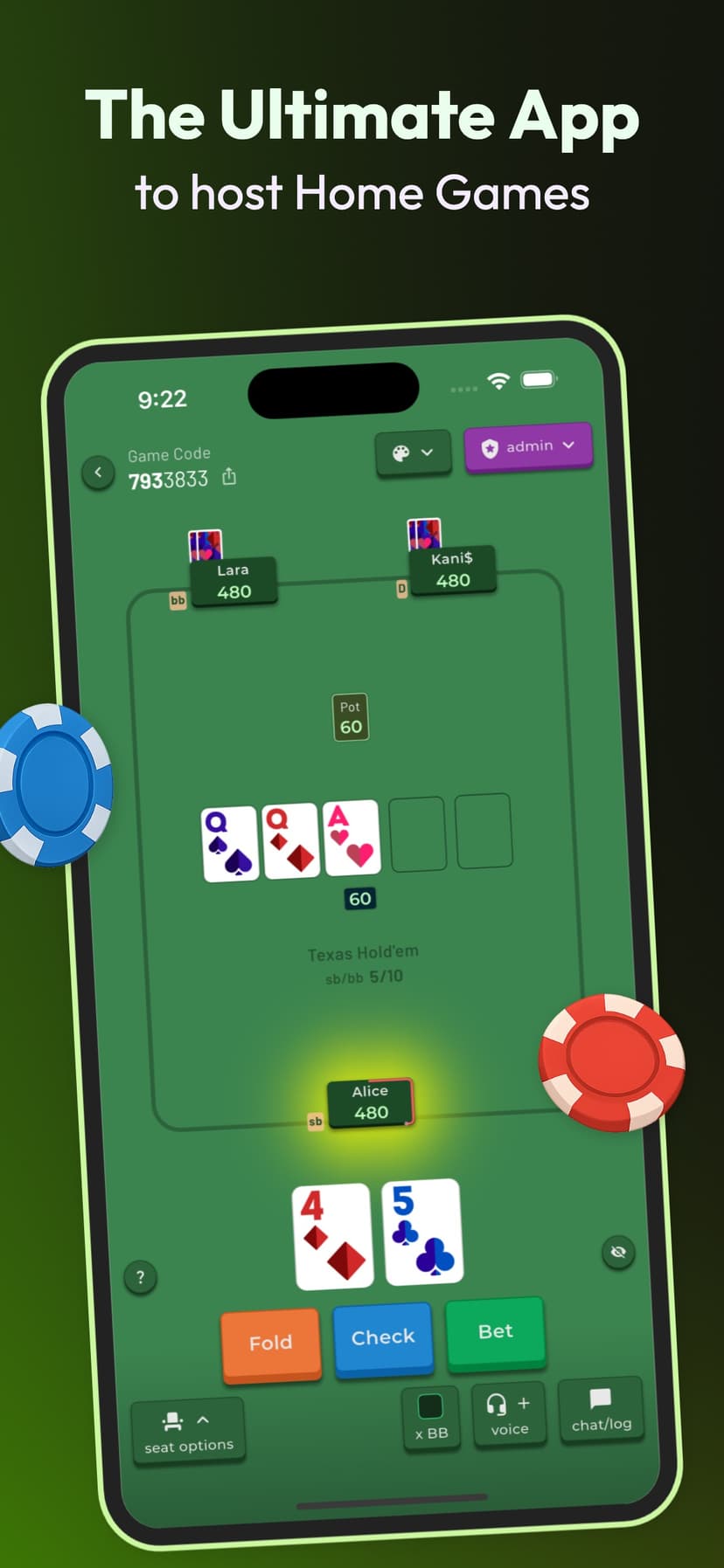 Poker 4 Friends: Chips of Fury screenshot 1 - screenshot