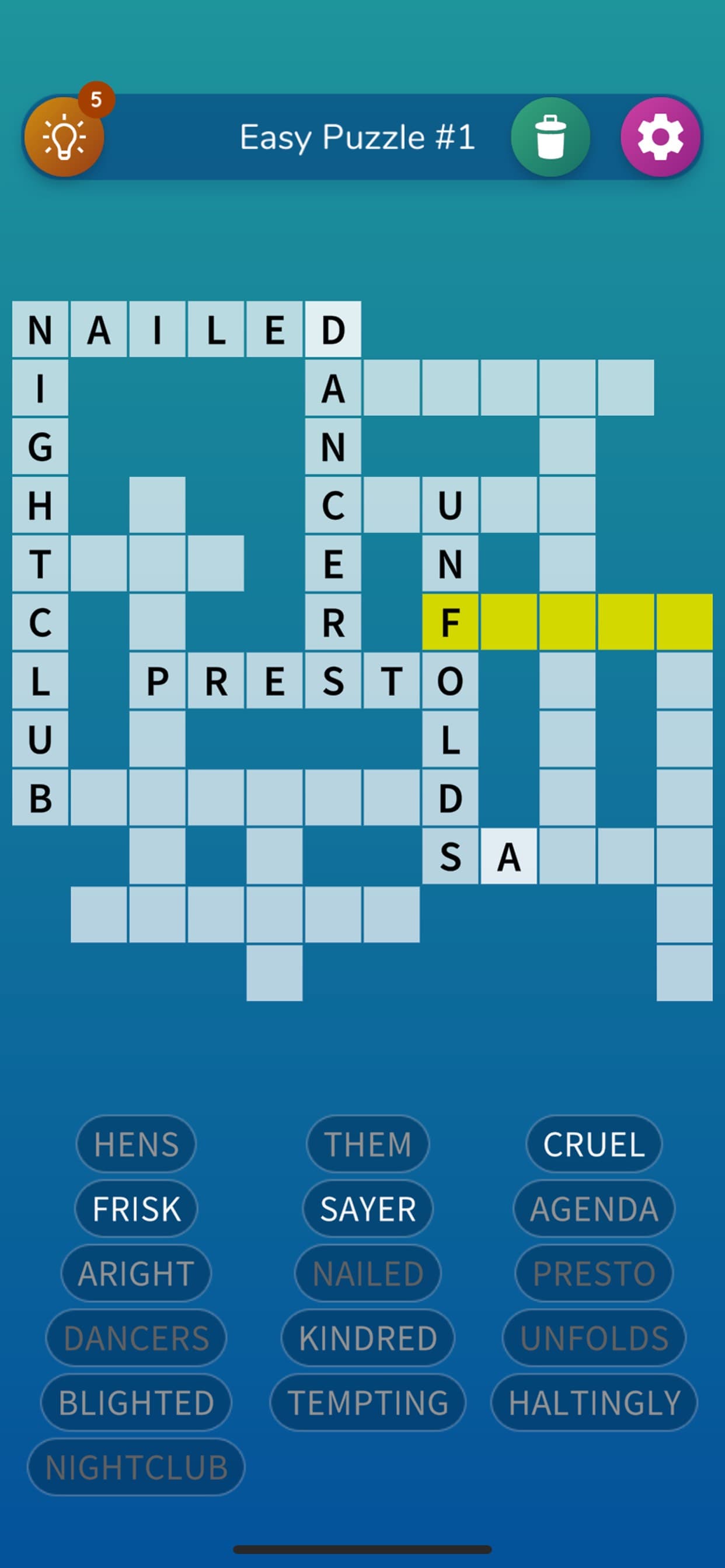 Fill-In Crosswords screenshot 1 - screenshot