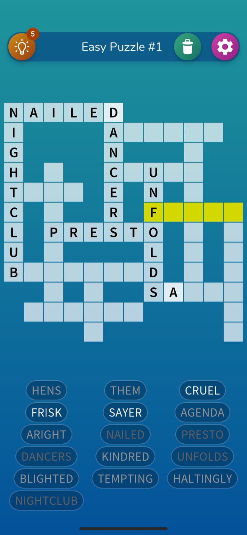 Fill-In Crosswords screenshot 1 - screenshot