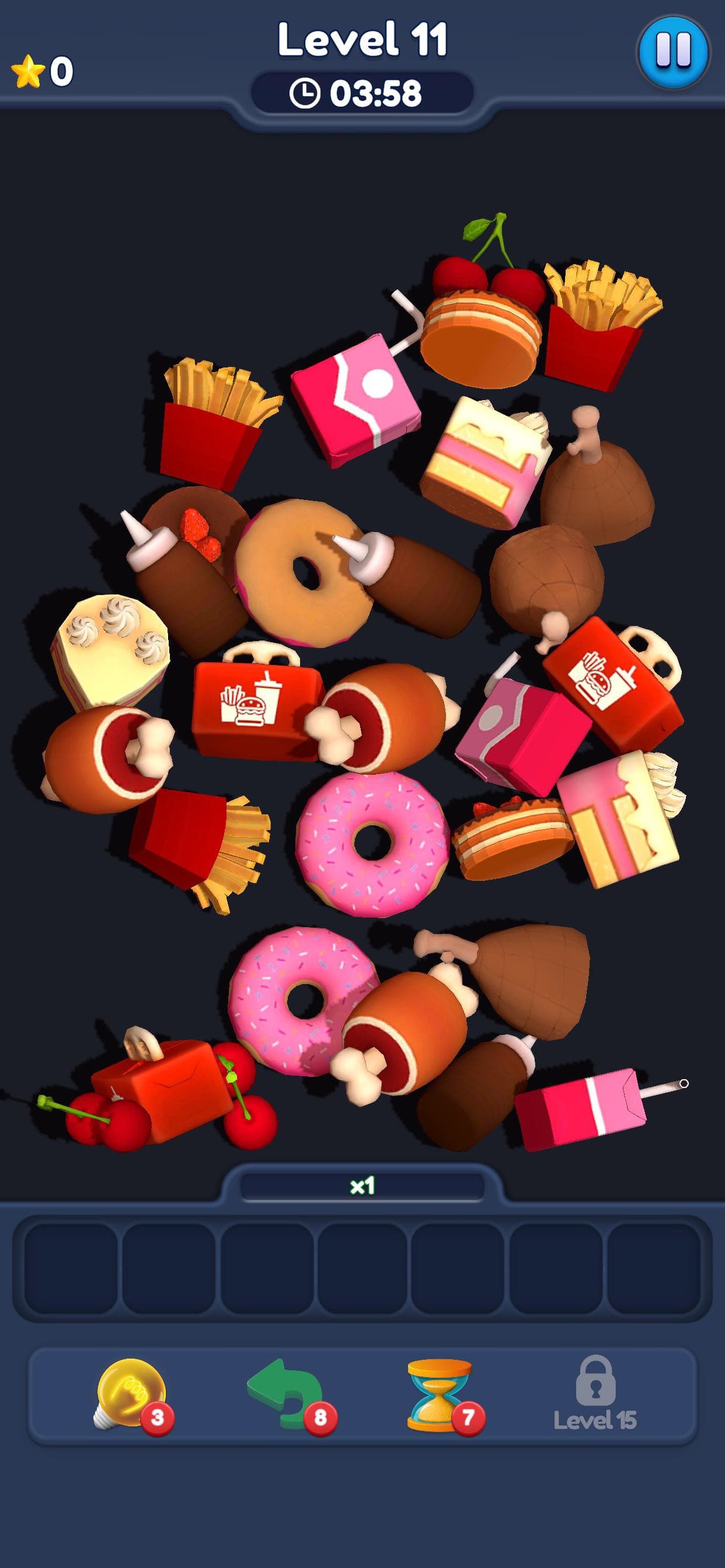 Food Match 3D: Tile Puzzle screenshot 6 - screenshot