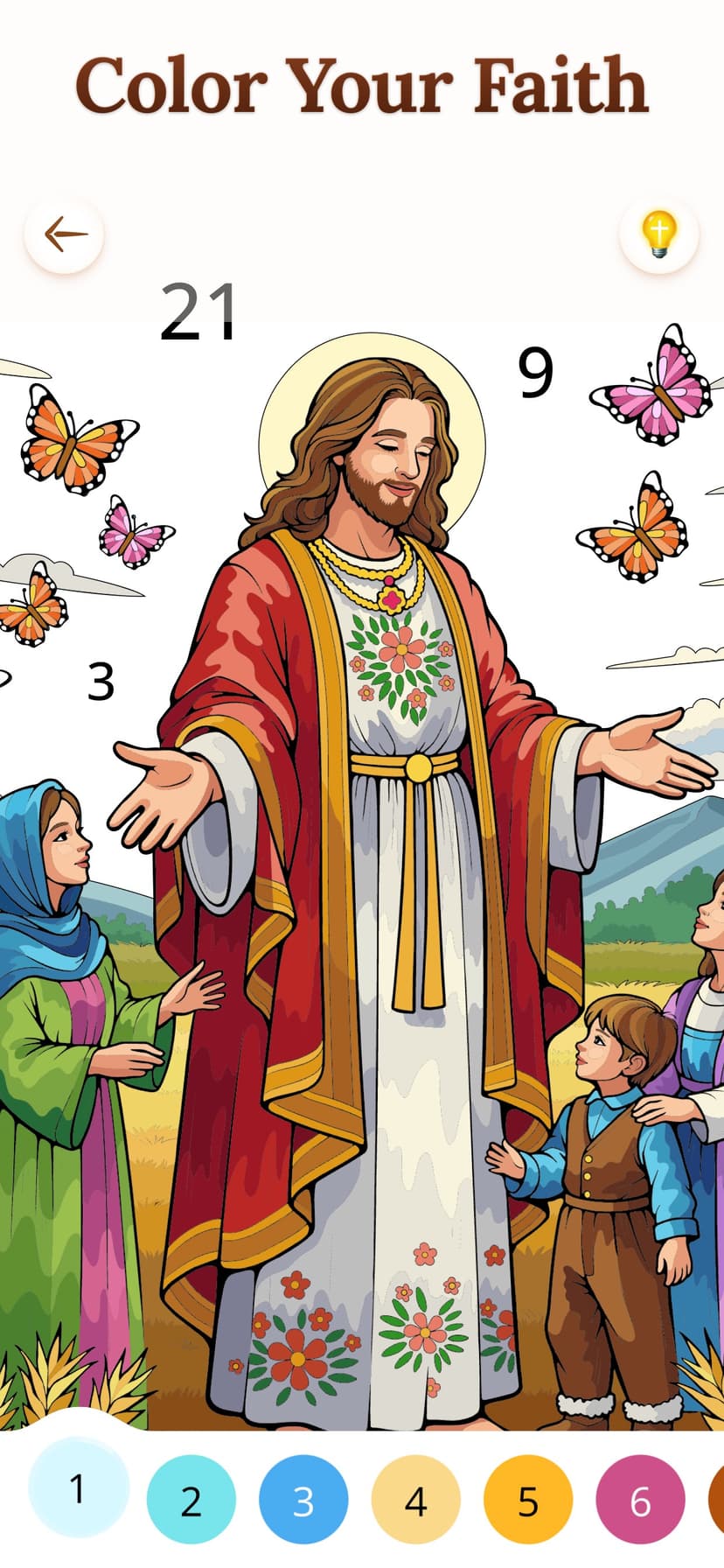 Bible Coloring Paint by Number screenshot 3 - screenshot