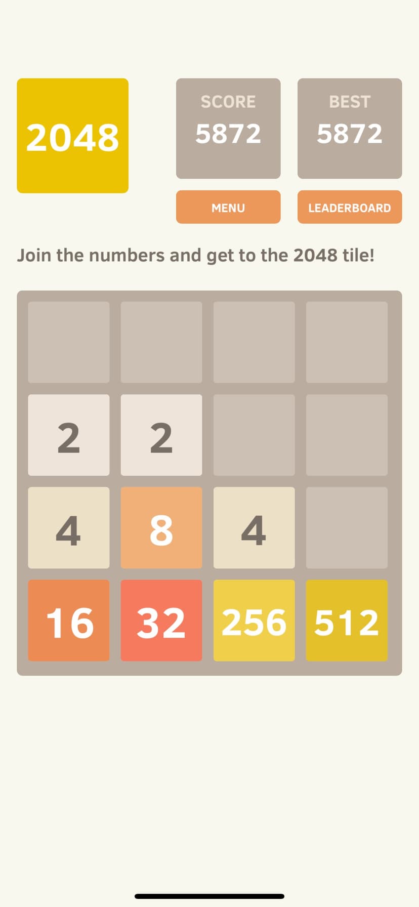 2048 screenshot 1 - screenshot
