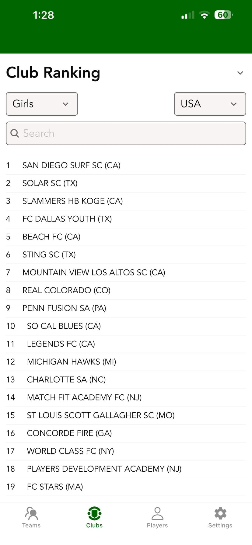 Soccer Rankings screenshot 6 - screenshot