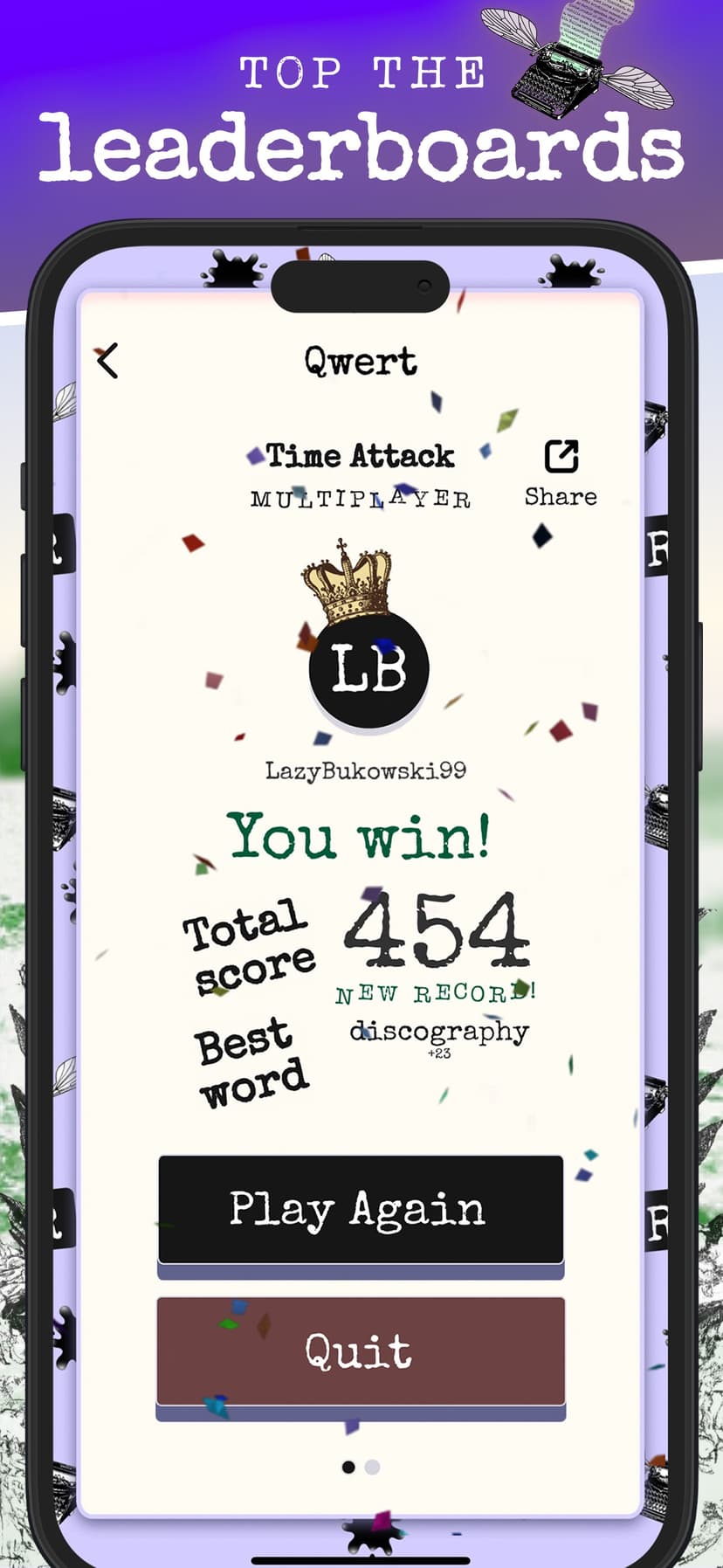 Qwert - The Typing Word Game screenshot 8 - screenshot
