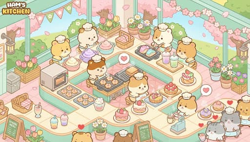 Ham's Kitchen : Cute Food Game screenshot 1 - screenshot