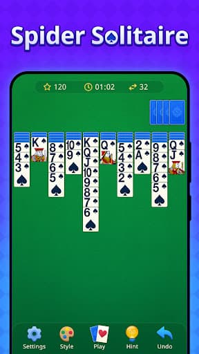 Classic Card: Spider Solitaire screenshot 1 - screenshot
